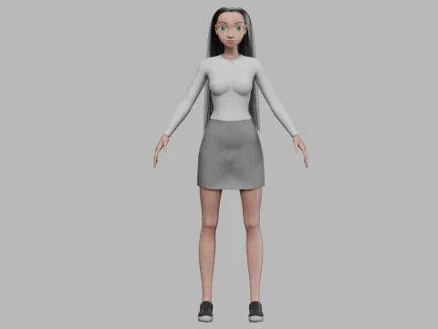 Cute young girl V28586 3D Model