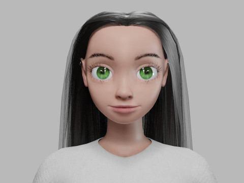 Cute young girl V28586 3D Model