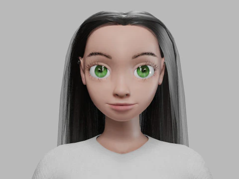 Cute young girl V28586 3D Model