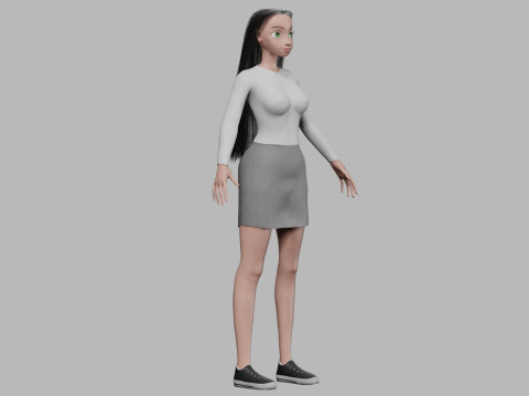 Cute young girl V28586 3D Model