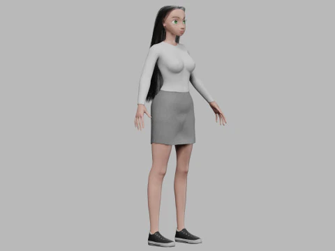 Cute young girl V28586 3D Model