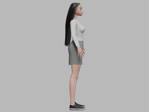 Cute young girl V28586 3D Model