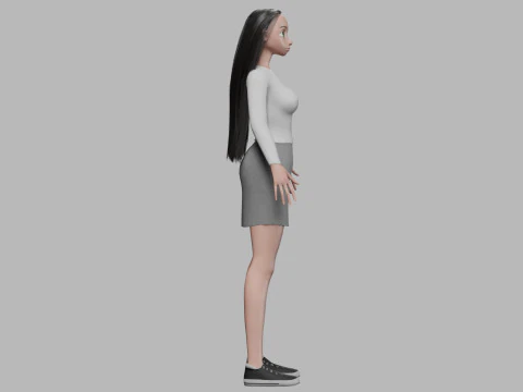 Cute young girl V28586 3D Model