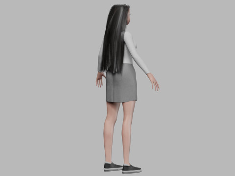 Cute young girl V28586 3D Model