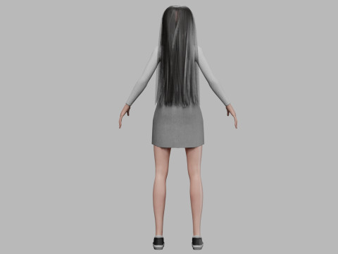 Cute young girl V28586 3D Model