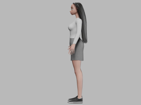 Cute young girl V28586 3D Model