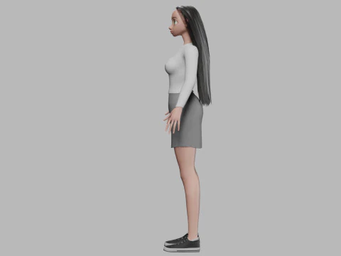 Cute young girl V28586 3D Model