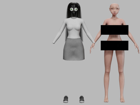 Cute young girl V28586 3D Model