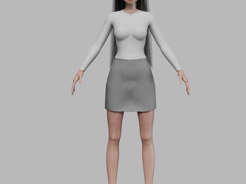 Cute young girl V28586 3D Model