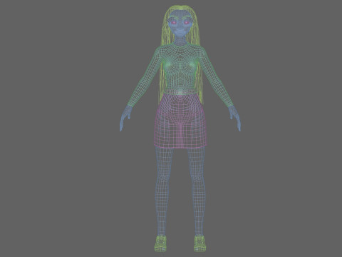 Cute young girl V28586 3D Model