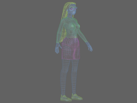 Cute young girl V28586 3D Model