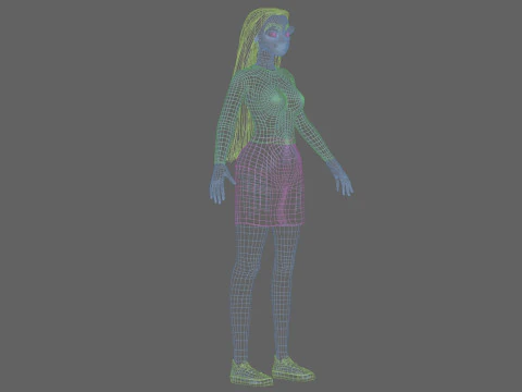 Cute young girl V28586 3D Model