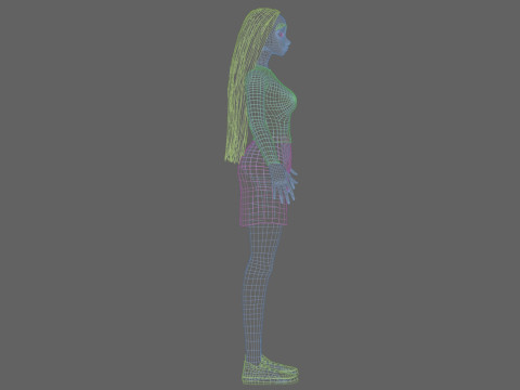 Cute young girl V28586 3D Model