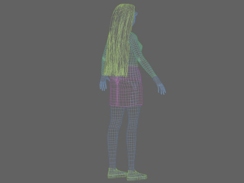 Cute young girl V28586 3D Model