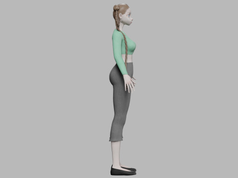 Lovely cartoon girl V39122 3D Model