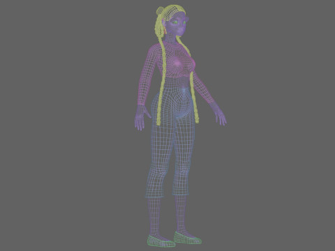 Lovely cartoon girl V39122 3D Model