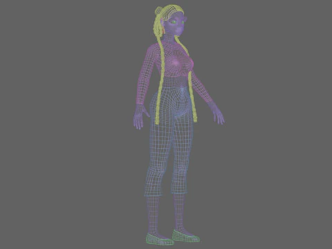 Lovely cartoon girl V39122 3D Model