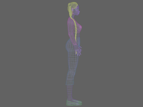 Lovely cartoon girl V39122 3D Model