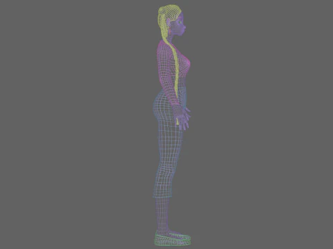 Lovely cartoon girl V39122 3D Model