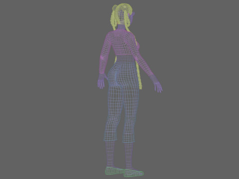 Lovely cartoon girl V39122 3D Model