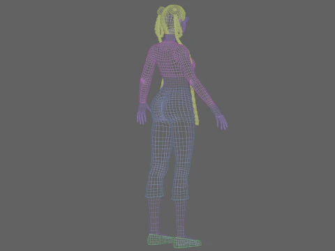 Lovely cartoon girl V39122 3D Model