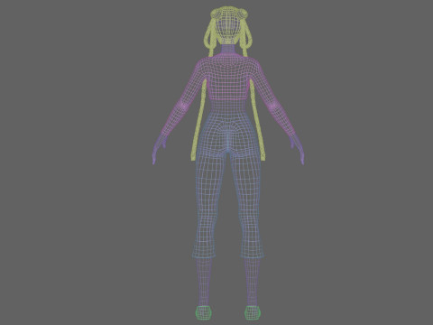 Lovely cartoon girl V39122 3D Model