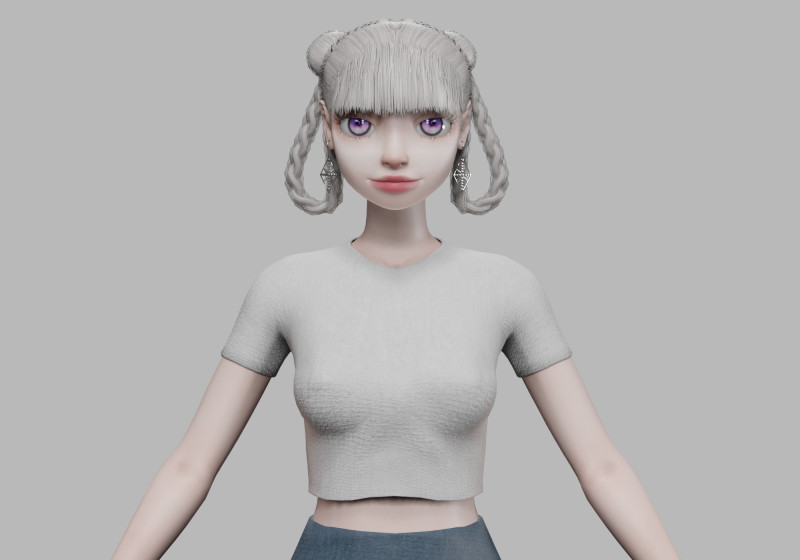 Lovely young girl V28256 3D Model .c4d .max .obj .3ds .fbx .stl .blend 