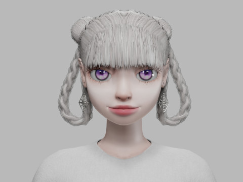 Lovely young girl V28256 3D Model