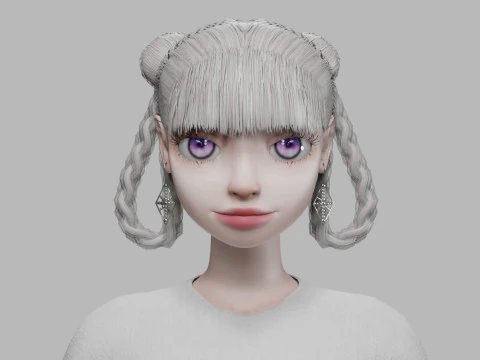 Lovely young girl V28256 3D Model