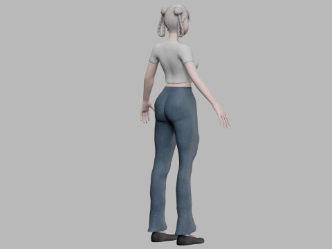 Lovely young girl V28256 3D Model