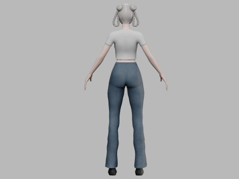 Lovely young girl V28256 3D Model
