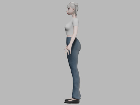 Lovely young girl V28256 3D Model