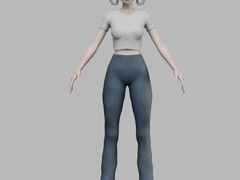 Lovely young girl V28256 3D Model