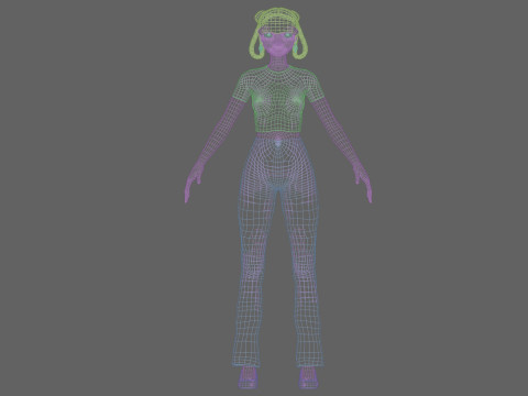 Lovely young girl V28256 3D Model