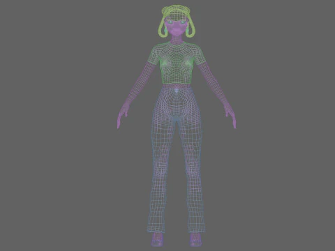 Lovely young girl V28256 3D Model