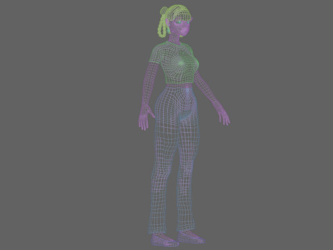 Lovely young girl V28256 3D Model