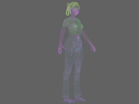 Lovely young girl V28256 3D Model