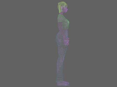 Lovely young girl V28256 3D Model