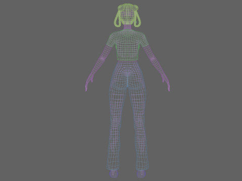 Lovely young girl V28256 3D Model