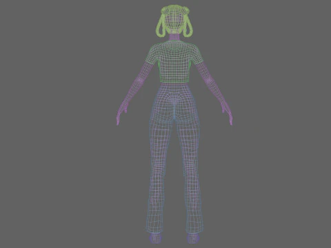 Lovely young girl V28256 3D Model