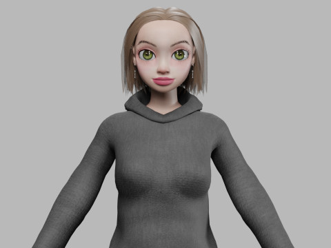 Pretty basic girl V30121 3D मॉडल