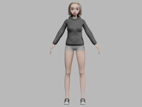 Pretty basic girl V30121 3D Model