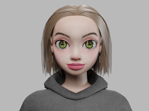 Pretty basic girl V30121 3D Model