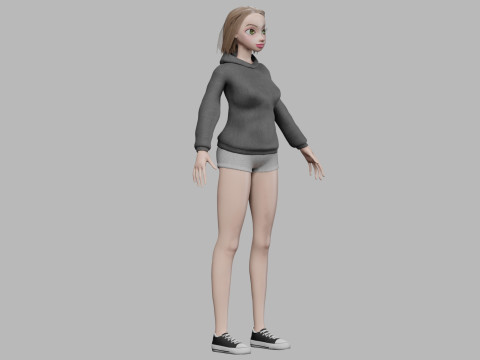Pretty basic girl V30121 Modelo 3D