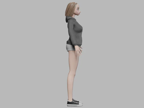 Pretty basic girl V30121 3D Model