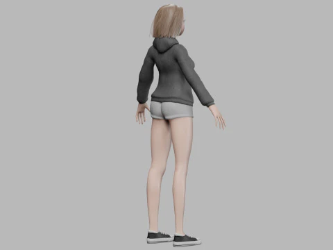 Pretty basic girl V30121 3D Model