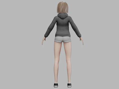 Pretty basic girl V30121 3D Model