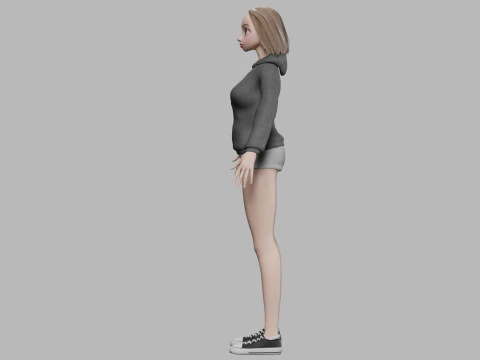Pretty basic girl V30121 3D Model