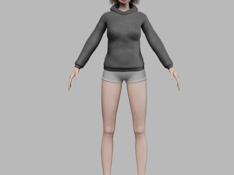 Pretty basic girl V30121 3D Model