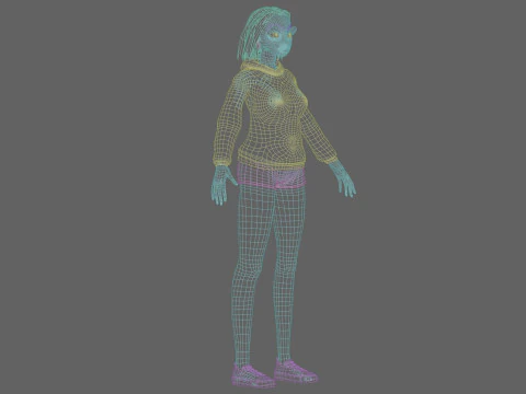 Pretty basic girl V30121 3D Model
